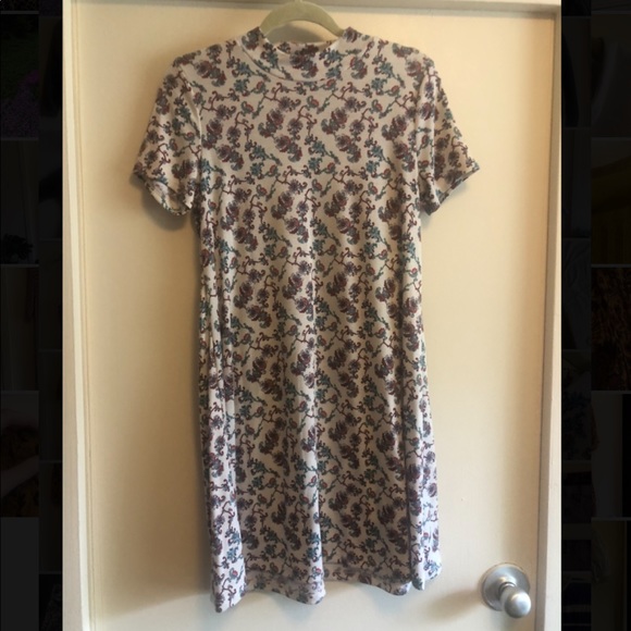 Lush Brand Floral Mini Dress with Mock Neck - Picture 1 of 2